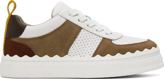 White & Brown Lauren Sneakers