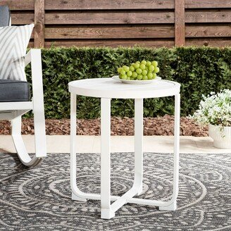 Austiom Leading LLC Asher Springs Outdoor Steel White Side Table