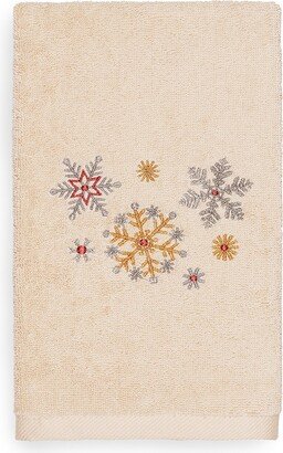 Snowflake Embroidered Cotton Hand Towel