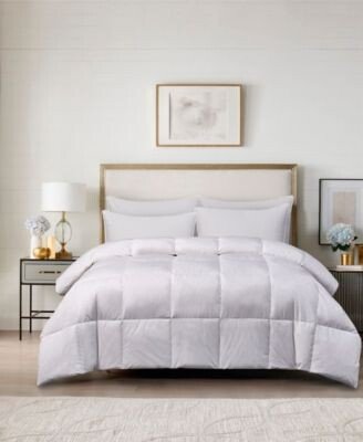 75 25 White Goose Feather Down All Season 240 Thread Count 100 Cotton Comforters