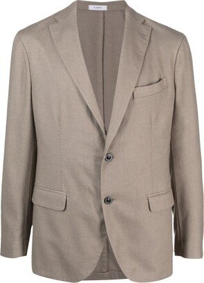 Single-Breasted Wool-Blend Blazer-AN