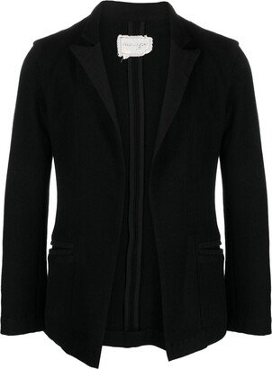 Open-Front Wool Blazer