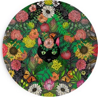 Salad Plates: Garden Surprise Kitty Eyes - Multi Salad Plate, Multicolor