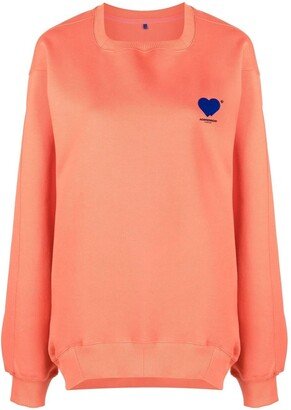 Heart-Patch Long-Sleeved Jumper