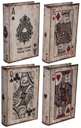 Ace Playing Cards Book Boxes, Large, Set of 4