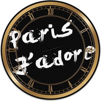 Designart Paris Jadore Oversized Fashion Wall Clock - 36 x 36