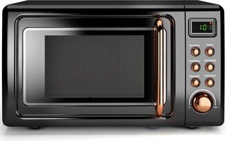 0.7Cu.ft Retro Countertop Microwave Oven 700W Led