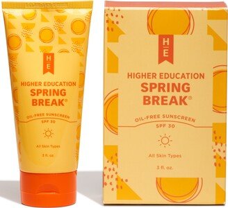 Higher Education Skincare Spring Break Oil Free Sunscreen Spf 30, 3 fl. oz.