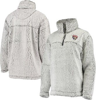 Women's G-iii 4Her by Carl Banks Gray Florida Panthers Sherpa Quarter-Zip Jacket