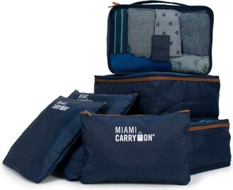 Miami Carryon Collins 6-Pc. Packing Cube Set - Navy/tan