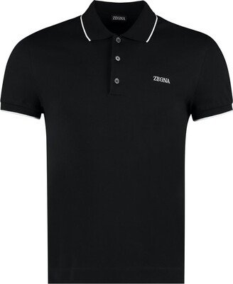 Logo Embroidered Polo Shirt-AN