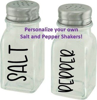 Personalized Salt & Pepper Shaker - Custom Farmhouse Shakers Glass