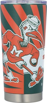 Miami Hurricanes 20 Oz Stainless Steel Mascot Tumbler