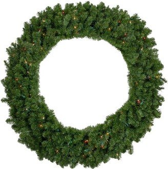 Northlight 48 Prelit Canadian Pine Artificial Christmas Wreath - Multi Lights