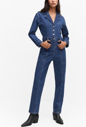 Women's Long Denim Jumpsuit