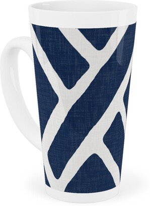 Mugs: Savannah Trellis Tall Latte Mug, 17Oz, Blue