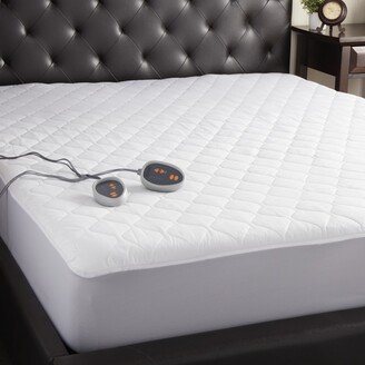 King/ California King Size Heated Electric Mattress Pad - White