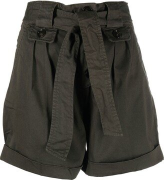 Stretch Twill Belted Shorts