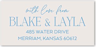 Address Labels: Majestic Marriage Address Label, Blue, Address Label, Matte