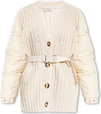 Panelled Knit Padded Cardigan