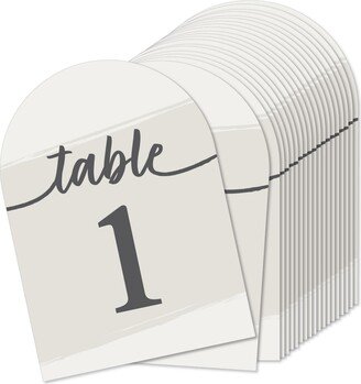 Big Dot Of Happiness Champagne Elegantly Simple - Double-Sided 5 x 7 In Cards - Table Numbers - 1-20