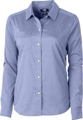 Versatech Geo Dobby Stretch Womens Long Sleeve Dress Shirt