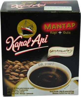 Kapal Api Rasa Mantap Coffee Plus Sugar Box Of 5-Ct