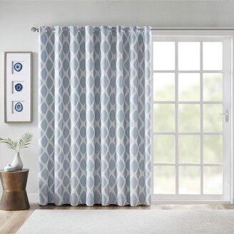 Gracie Mills Blakesly Printed Ikat Blackout Patio Curtain - 100x84-AA