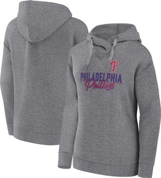 Women's Heather Gray Philadelphia Phillies Plus Size Pullover Hoodie