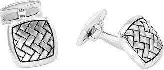 Men's Weave Style Cufflinks in Sterling Silver