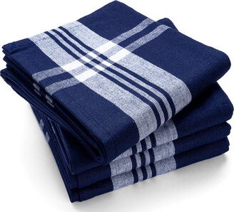 Kitchen Towels - Cotton Dish Farmhouse Striped Dishcloths Absorbent Linen Tea Bulk Hand Set Of 4