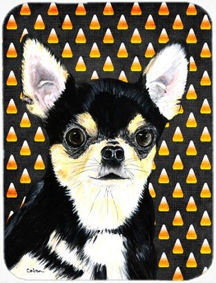 SC9197LCB Chihuahua Candy Corn Halloween Portrait Glass Cutting Board