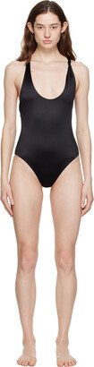 Black Rolled Medusa One-Piece Swimsuit