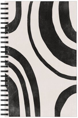 Notebooks: Pathway - Black And Beige Notebook, 5X8, Black