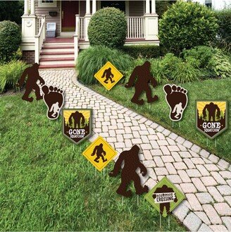 Big Dot Of Happiness Sasquatch Crossing - Lawn Decor - Outdoor Party Yard Decor - 10 Pc