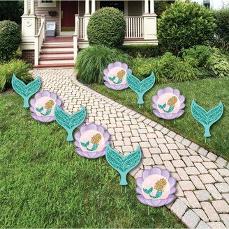 Big Dot Of Happiness Let's Be Mermaids - Lawn Decor - Outdoor Party Yard Decor - 10 Pc