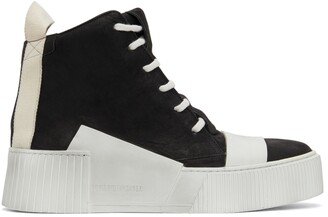 Black & Off-White Suede Bamba 1.1 High Top Sneakers