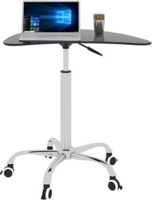 HIGHLIGHTHK Transparent desk table tempered glass table adjustable range table