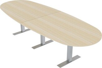 Skutchi Designs, Inc. 12 Person Boat Oval Conference Table With Metal T-Bases Electric Units