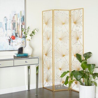 Studio 350 Gold Iron Glam Room Divider Screen - 46 x 1 x 71