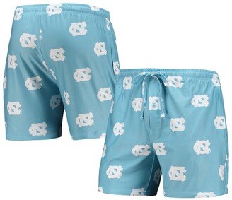 Men's Concepts Sport Carolina Blue North Carolina Tar Heels Flagship Allover Print Jam Shorts