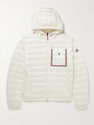 Lihou Grosgrain-Trimmed Quilted Shell Hooded Down Jacket