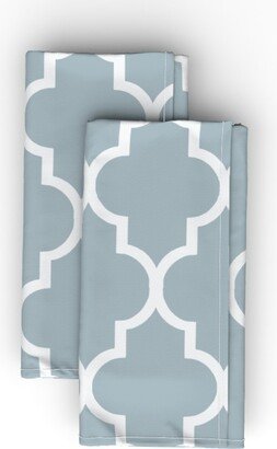 Cloth Napkins: Quatrefoil Cloth Napkin, Longleaf Sateen Grand, Blue