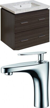 24-in. W x 18-in. D Plywood-Melamine Vanity Set In Dawn Grey With Single Hole CUPC Faucet - Dawn Grey