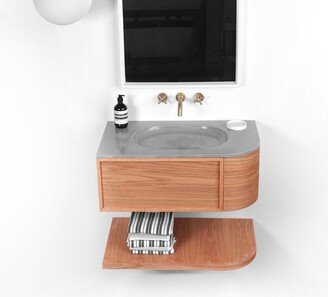 Floating Vanity & Shelf Oval Basin