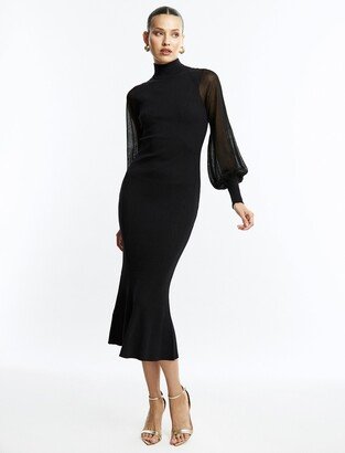 Florence Balloon Sleeve Fluted Dress