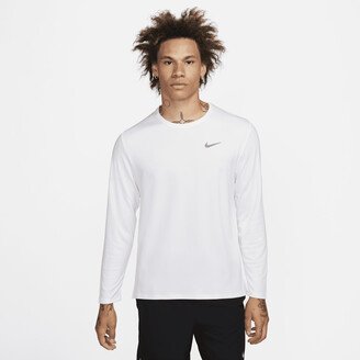 Men's Miler Dri-FIT UV Long-Sleeve Running Top in White