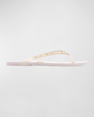 Esme Multi Crystal Flip Flop Sandals