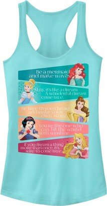 Junior's Disney Princesses Advice Racerback Tank Top - Cancun - 2X Large