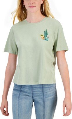 Juniors' Cactus Graphic Short-Sleeve T-Shirt